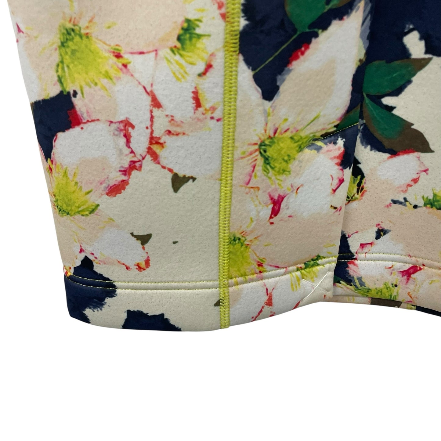 J. Crew Sleeveless Floral Cove Scuba Neoprene Sheath Dress Navy Yellow Womens 00