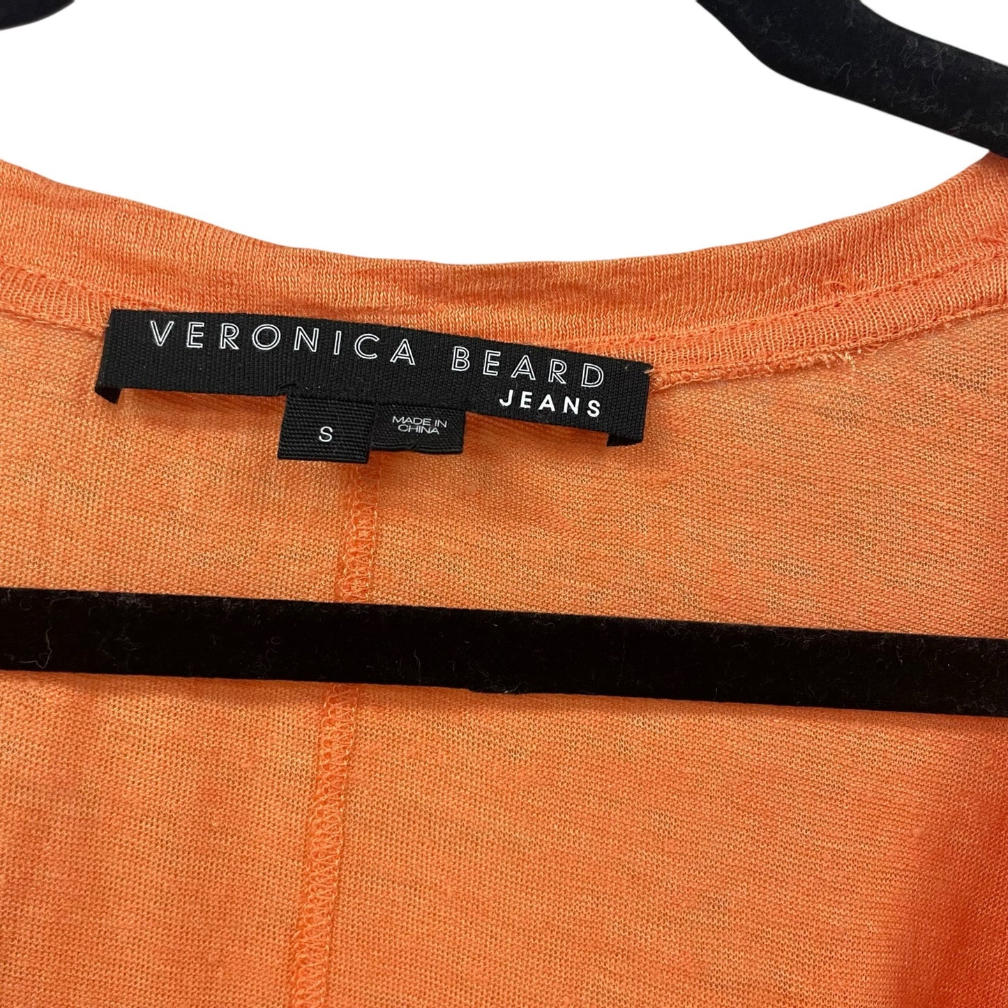 Veronica Beard Jeans 100% Linen Arion Muscle T Shirt Orange Womens Small