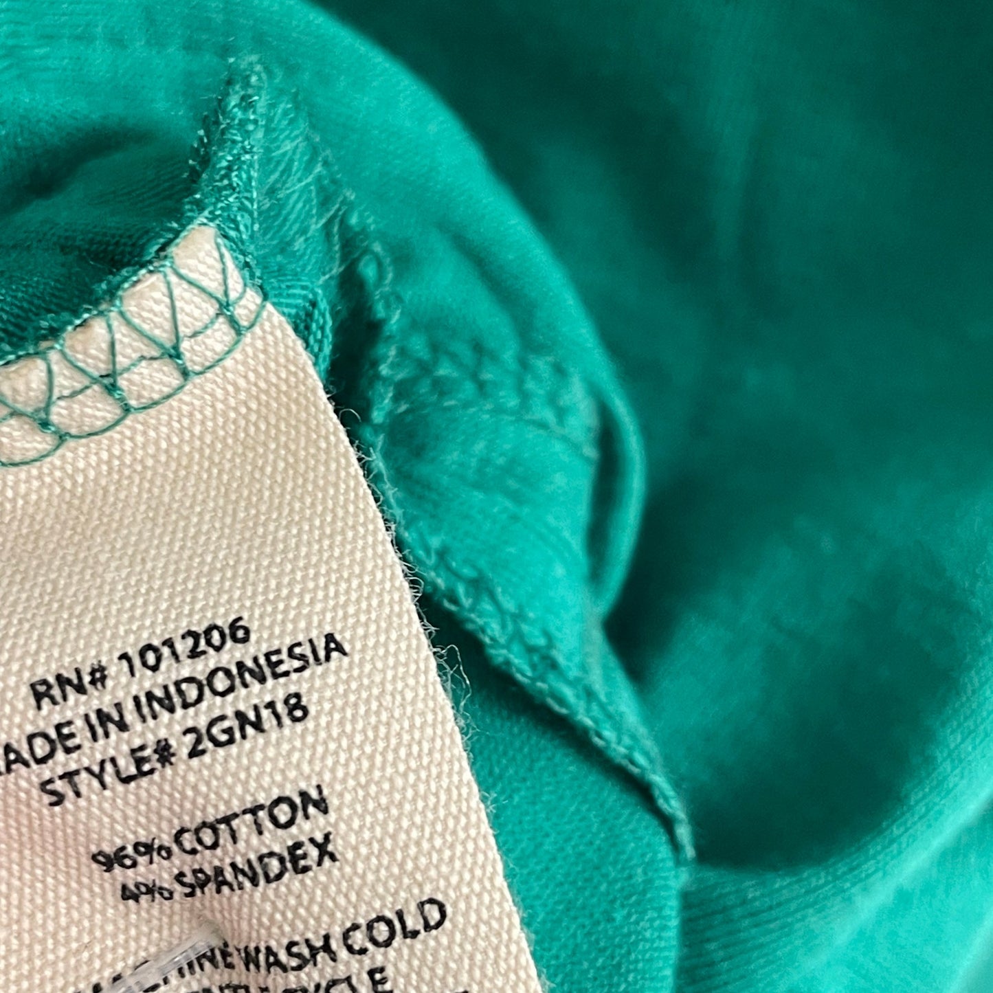 NWT Soft Surroundings Cotton Blend Long Sleeve V Neck T Shirt Green Womens Large