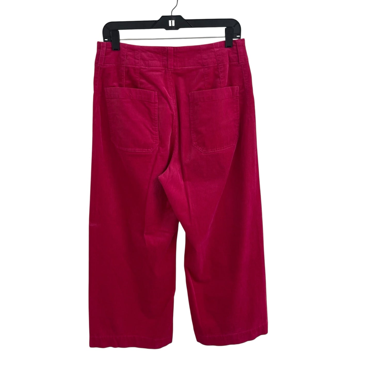 Anthropologie Maeve The Colette Corduroy Cropped Wide Leg Pant Pink Womens 30