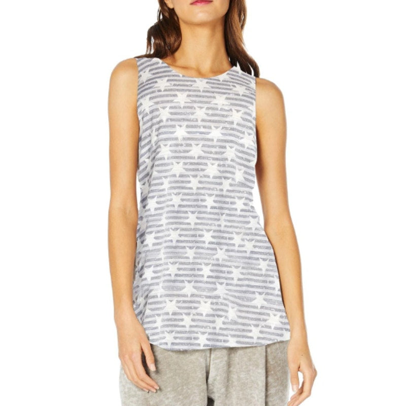 Michael Stars Americana Tank Top In Passport Star Print Womens One Size