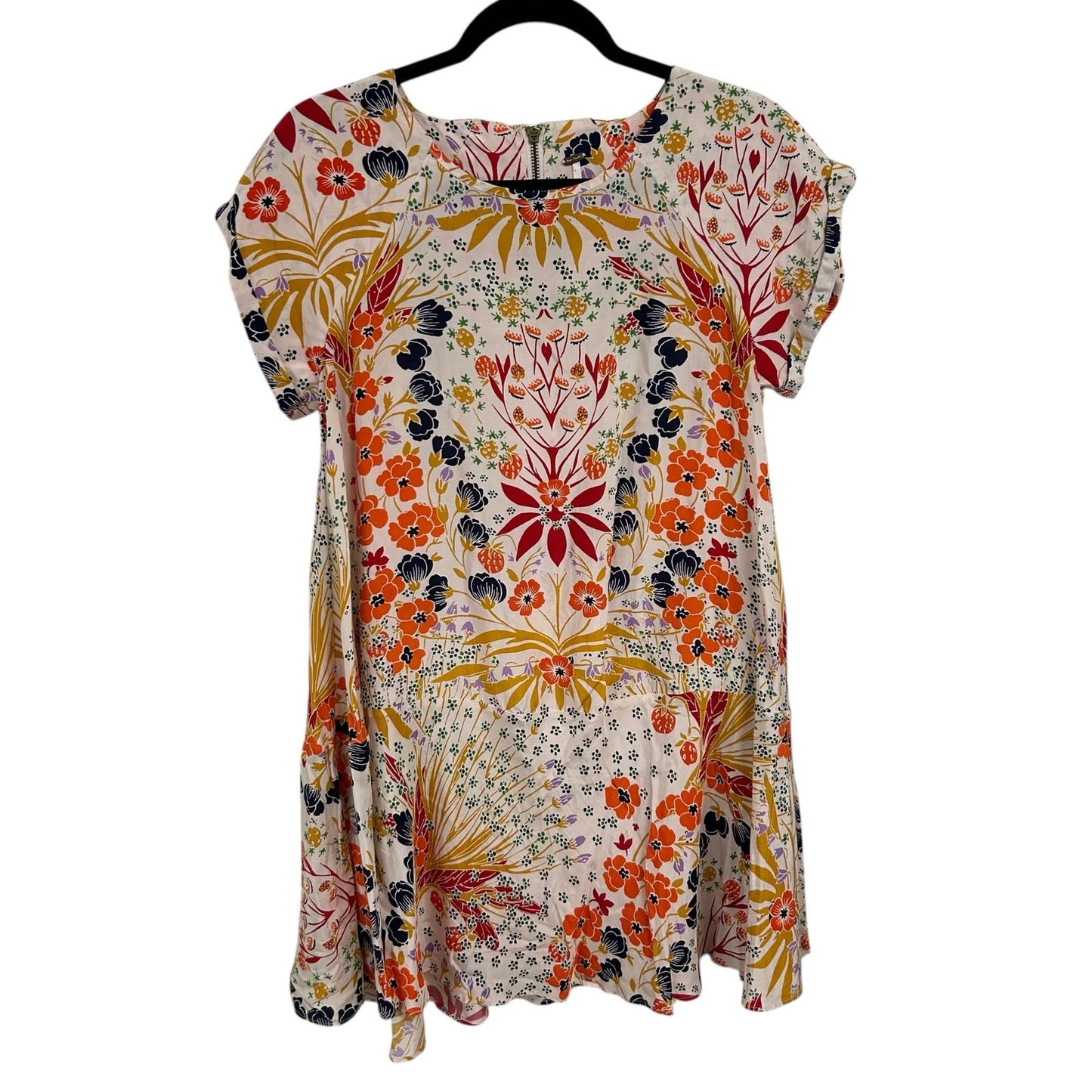Free People Multicolor Floral Print Strawberry Fields Mini Dress Womens XS