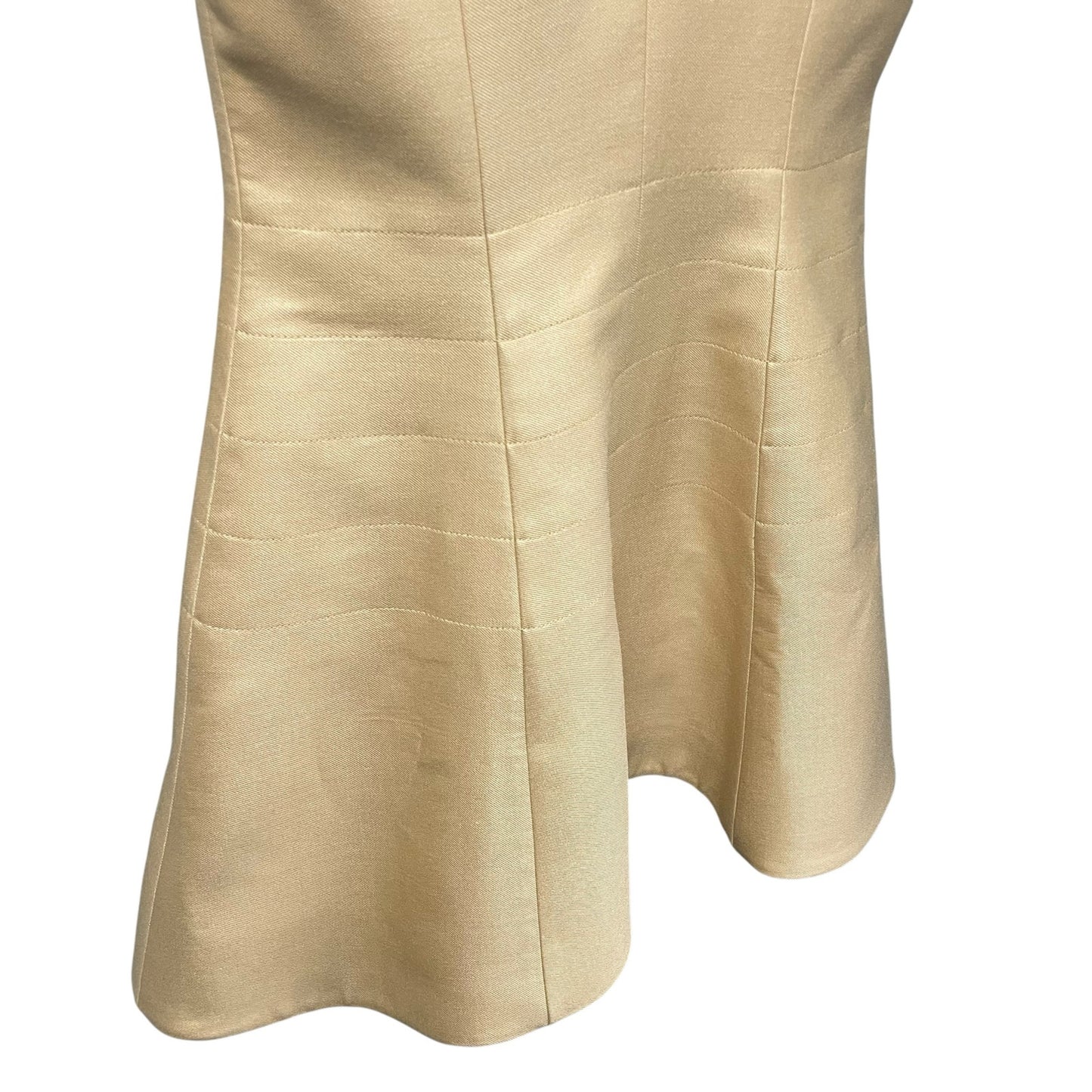 NWT Louis Vuitton Sleeveless Asymetric Button Dress Papyrus Womens FR 38 / US 6