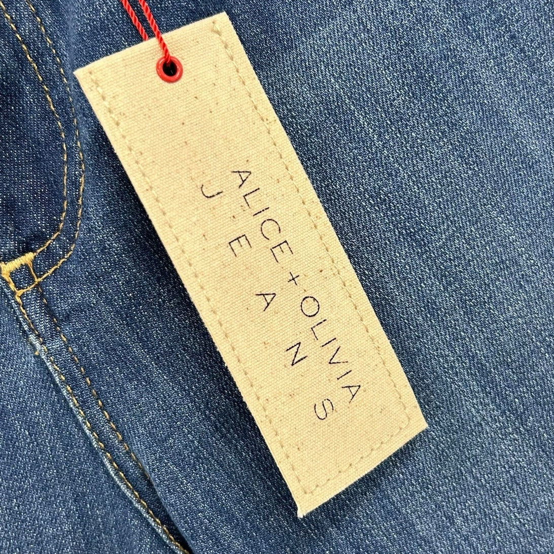 Alice + Olivia Jeans Heart and Soul Good High Rise Ankle Tie Jeans Womens 28