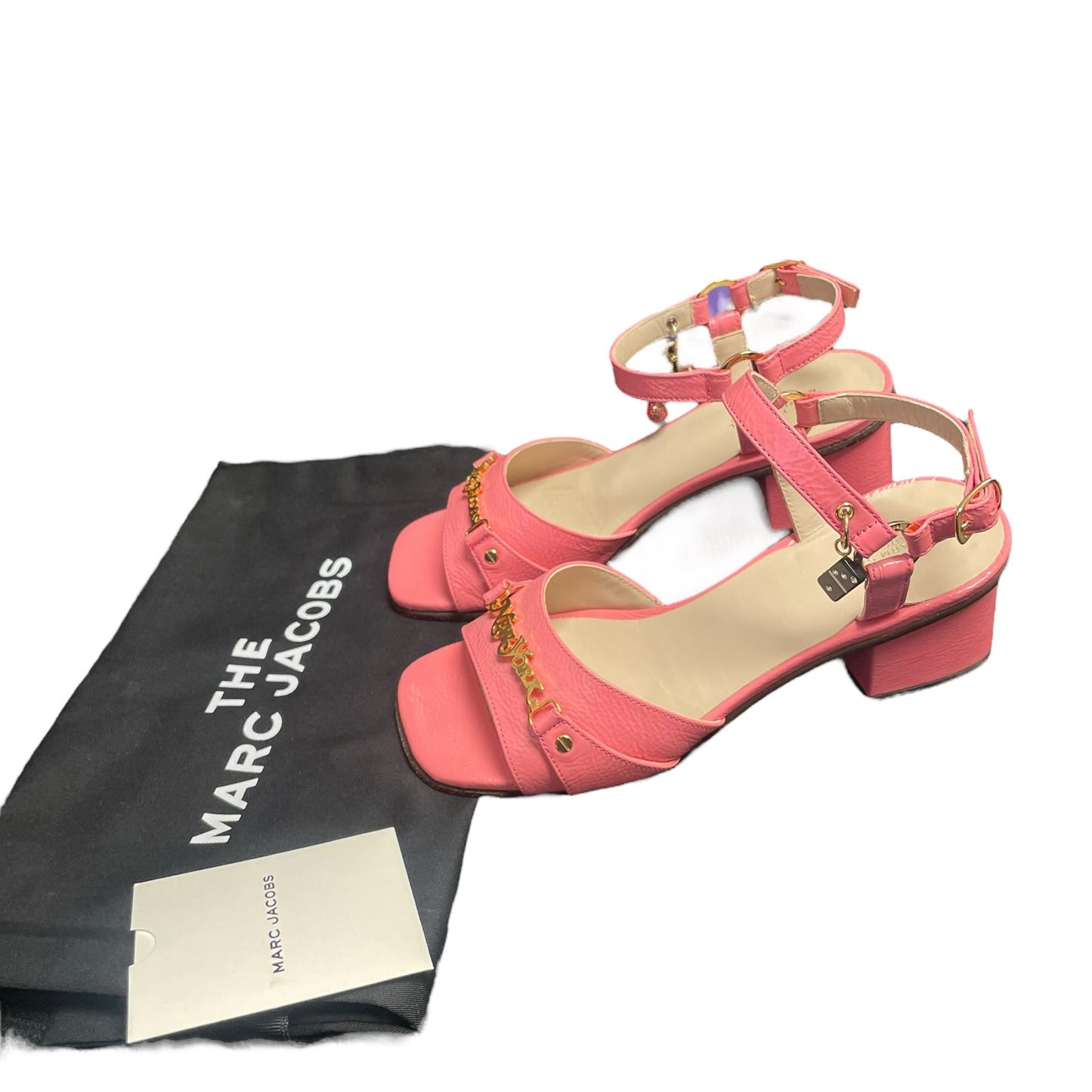 Marc Jacobs The Charm Sandal Pink Patent Leather Womens Size 35 / US 5