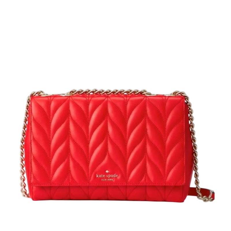 NWT Kate Spade Hot Chili Red Briar Lane Quilted Emelyn Shoulder Bag