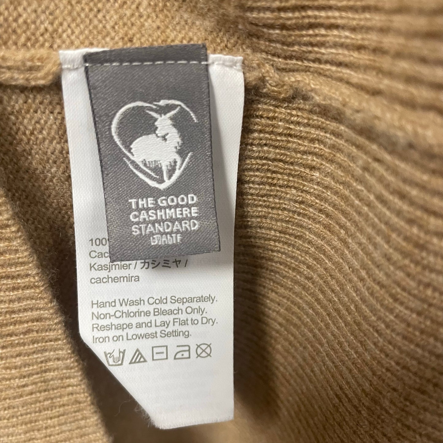 J. Crew 100% Cashmere Tan Crewneck Sweater Womens Size Small