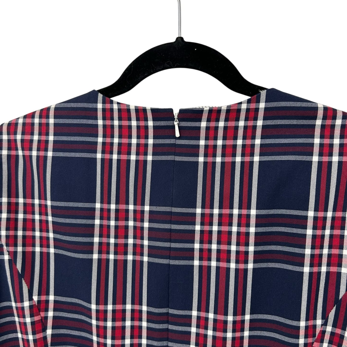 Brooks Brothers Red Fleece Navy Red White Plaid Short Sleeve Dress Womens US 8