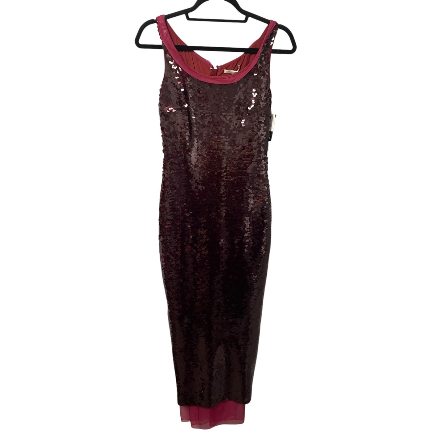 NWT Emilia Wickstead Nehemia Formal Dress in Burgundy Jelly Sequins US Womens 2