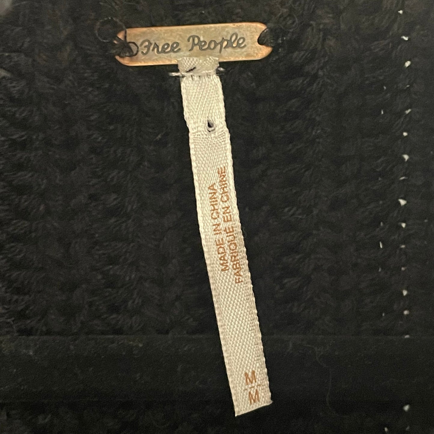 Free People Swim Too Deep Turtleneck Sweater Black Oversized Fit Womens Medium