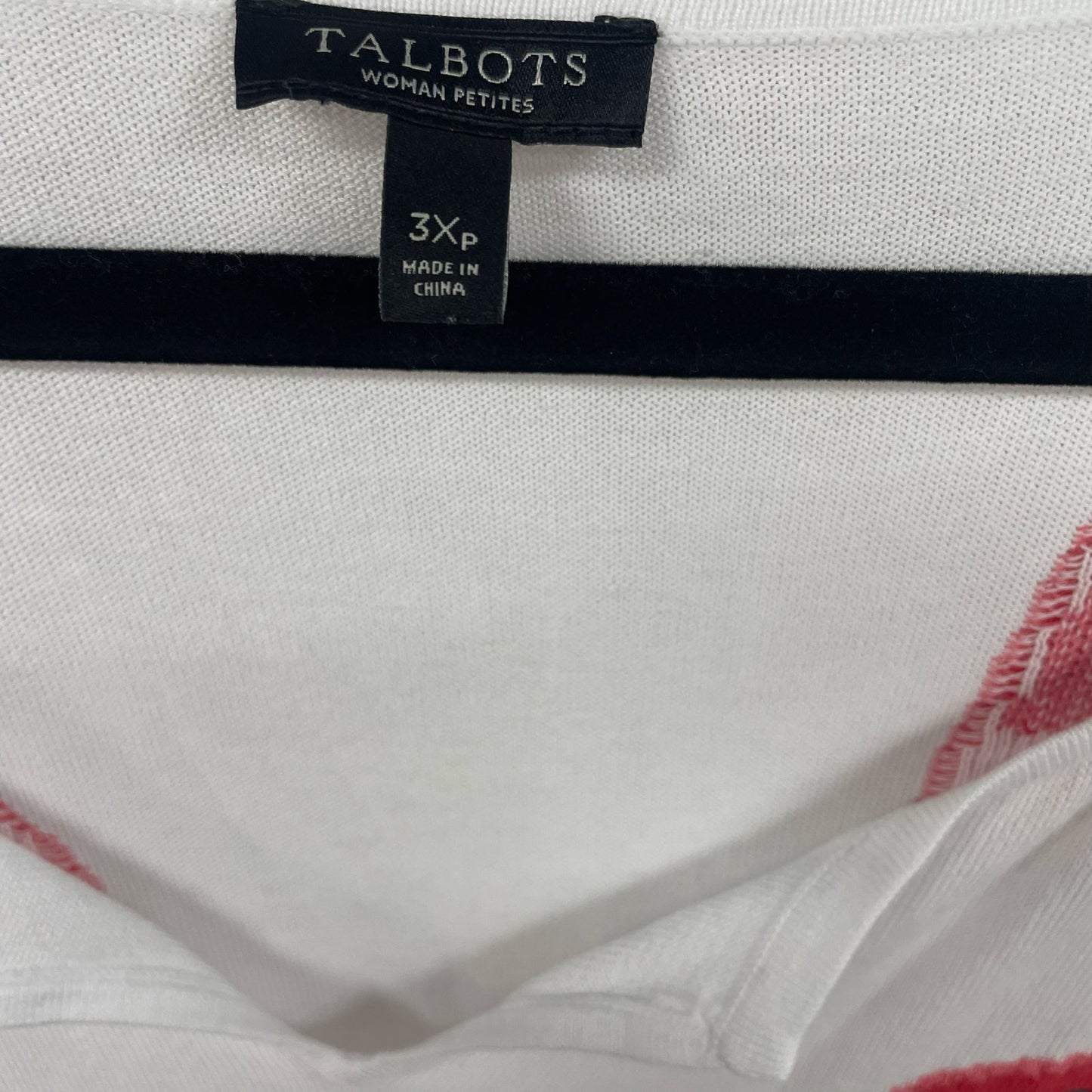 Talbots Split Neck Short Sleeve Watermelon Print Top Womens Plus Size 3X Petite