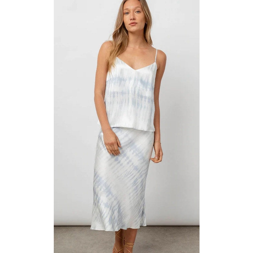 Rails Paola Blue Tide Tank Top / Anya Blue Tide Midi Skirt Set Womens Large