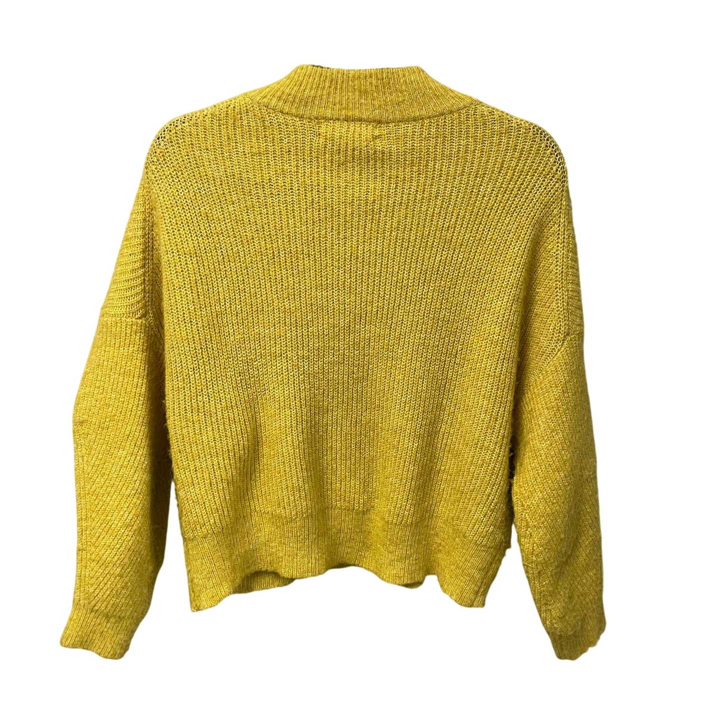 By Anthropologie Pullover Mock Neck Sweater Dark Yellow Acrylic Knit Size Medium