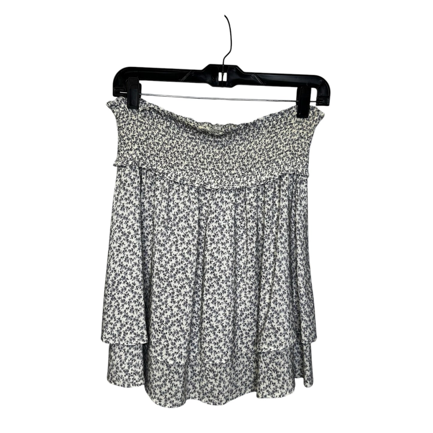 Rails White Blue Garden Print Tiered Pull On Mini Addison Skirt Womens Small