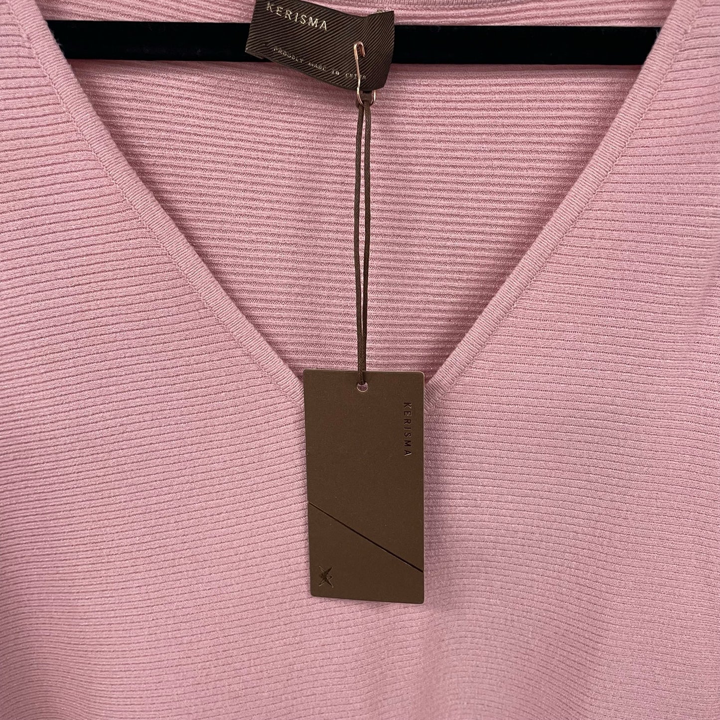 NWT Kerisma Dusty Pink RYU V Neck Sweater Top Womens Size Small / Medium
