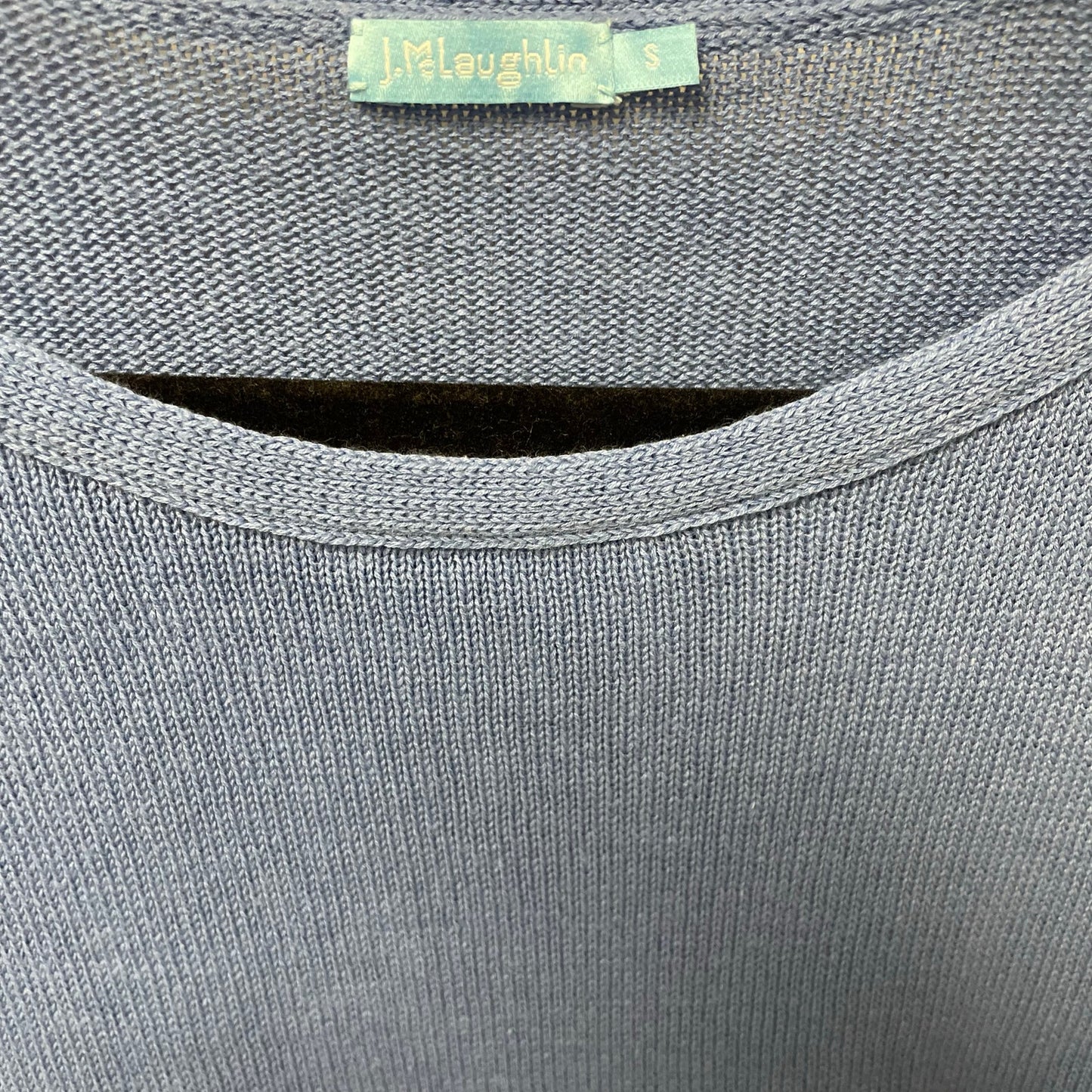 J. McLaughlin Linen Cotton Blend 3/4 Sleeve Sweater Light Blue Womens Size Small