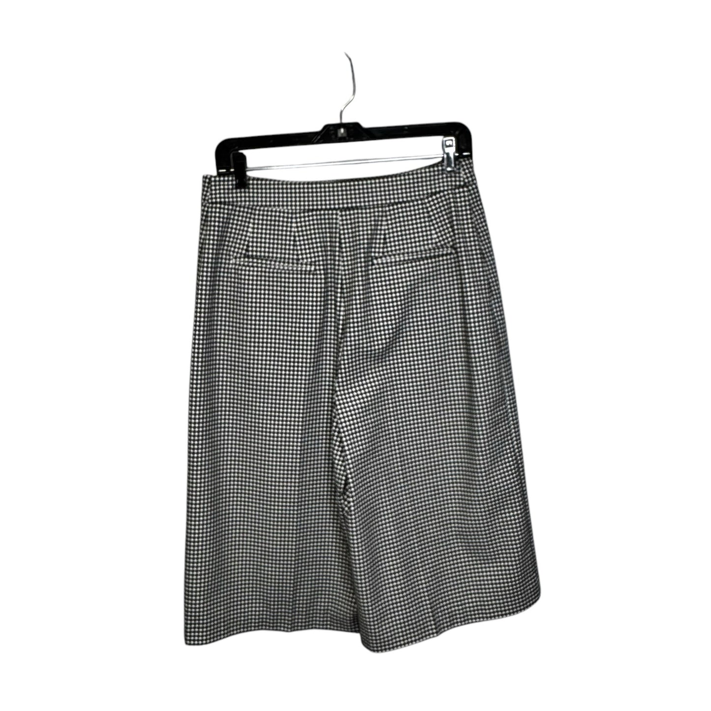 Maeve by Anthropologie Black White Houndstooth Tailored Culotte Shorts Womens 6