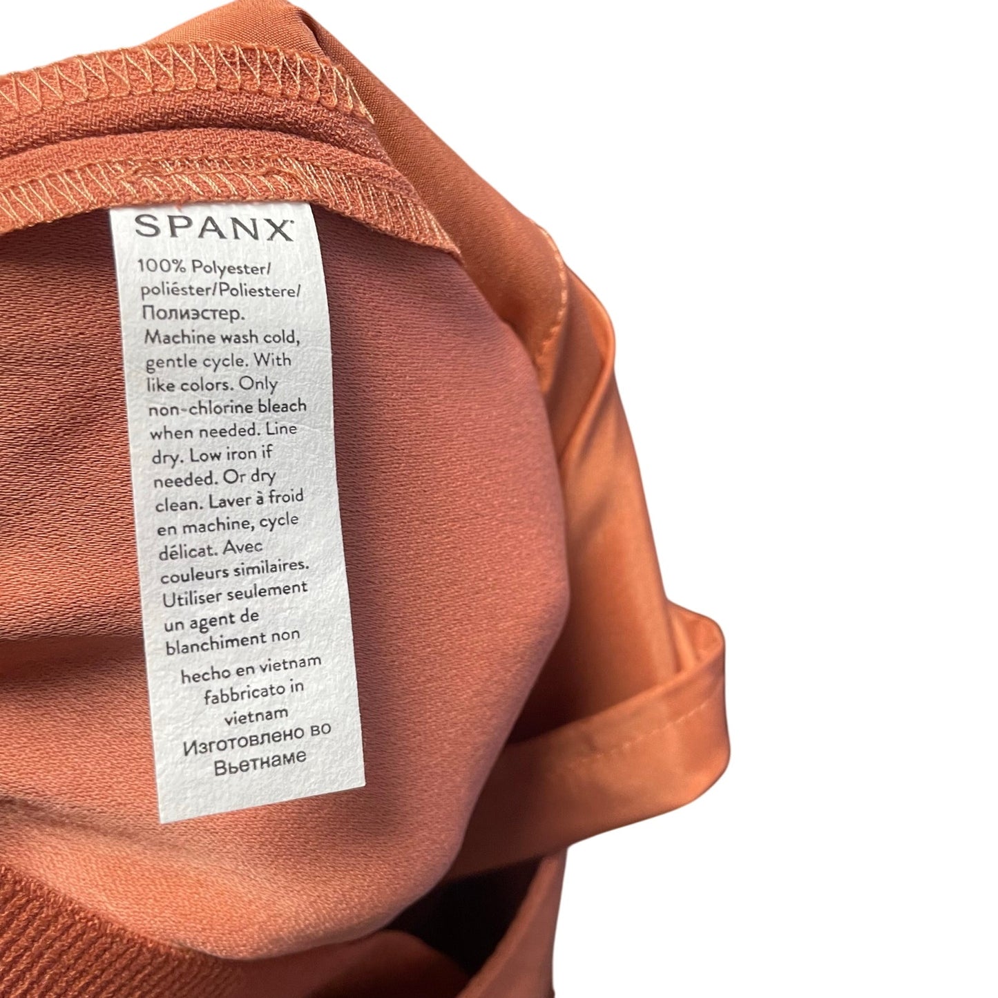 NWT Spanx Carefree Crepe Trouser Short 6" Sedona Orange Womens Large