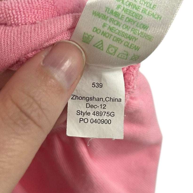 Lilly Pulitzer Pink Short Sleeve Full Zip Terry Cloth Cover Up Girls Small 4-5