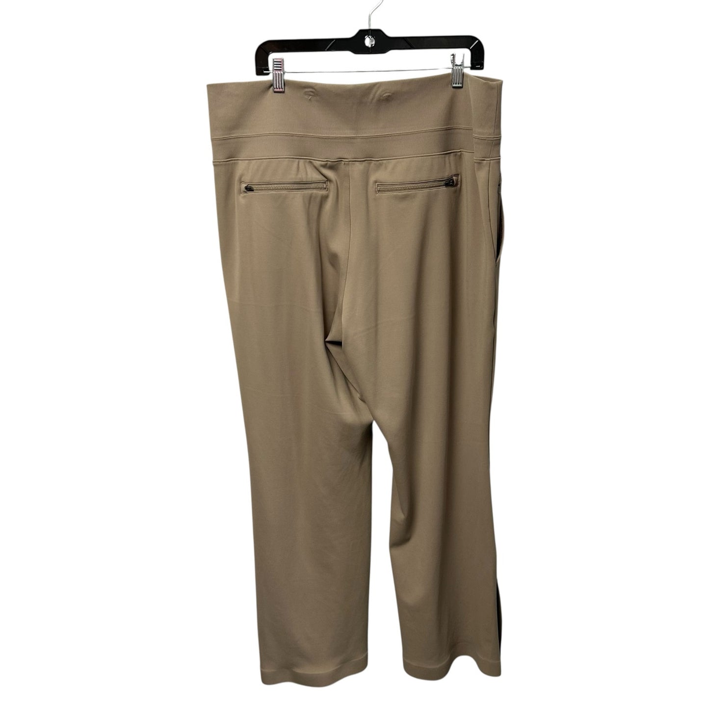 Athleta Brownstone Beige Venice High Rise Wide Leg Pant Womens 1X