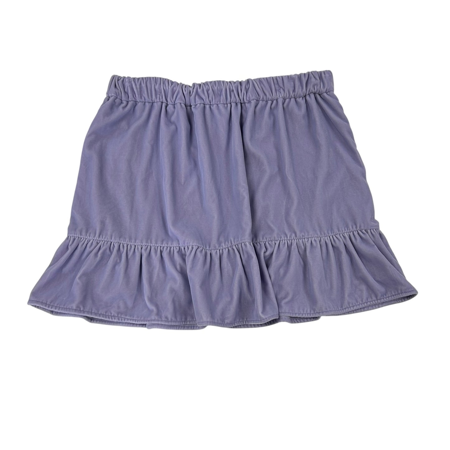 J. Crew Light Purple Velvet Peplum Pull On Mini Skirt Womens Large?