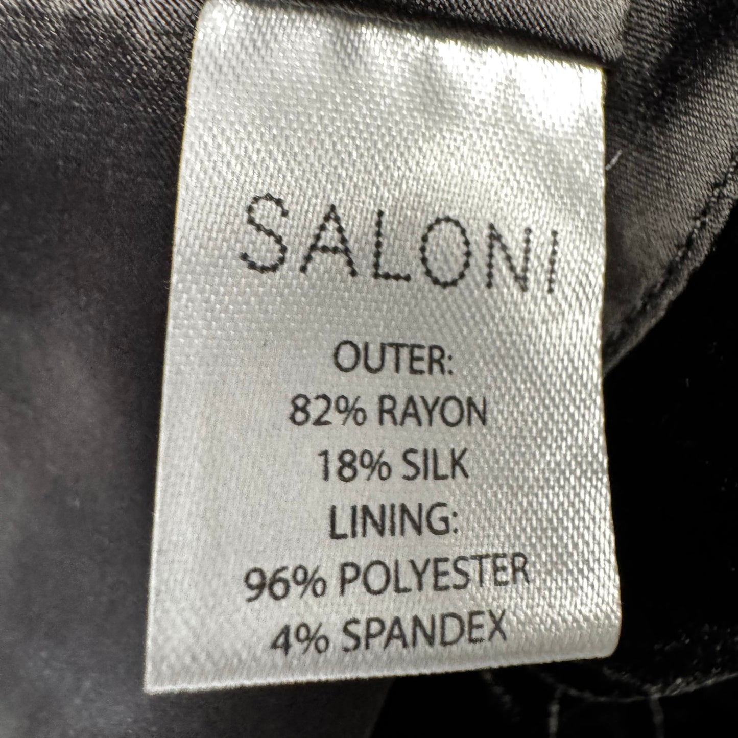NWT Saloni Black Sleeveless High Neck Fleur Velvet Rose Applique Top Womens 6