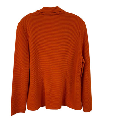 Exclusively Misook Single Button Front Knit Blazer Jacket Orange Womens Size XL