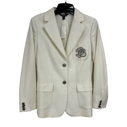 NWT $498.00 Brooks Brothers White Wool Stellita Fit Blazer Jacket Womens US 6