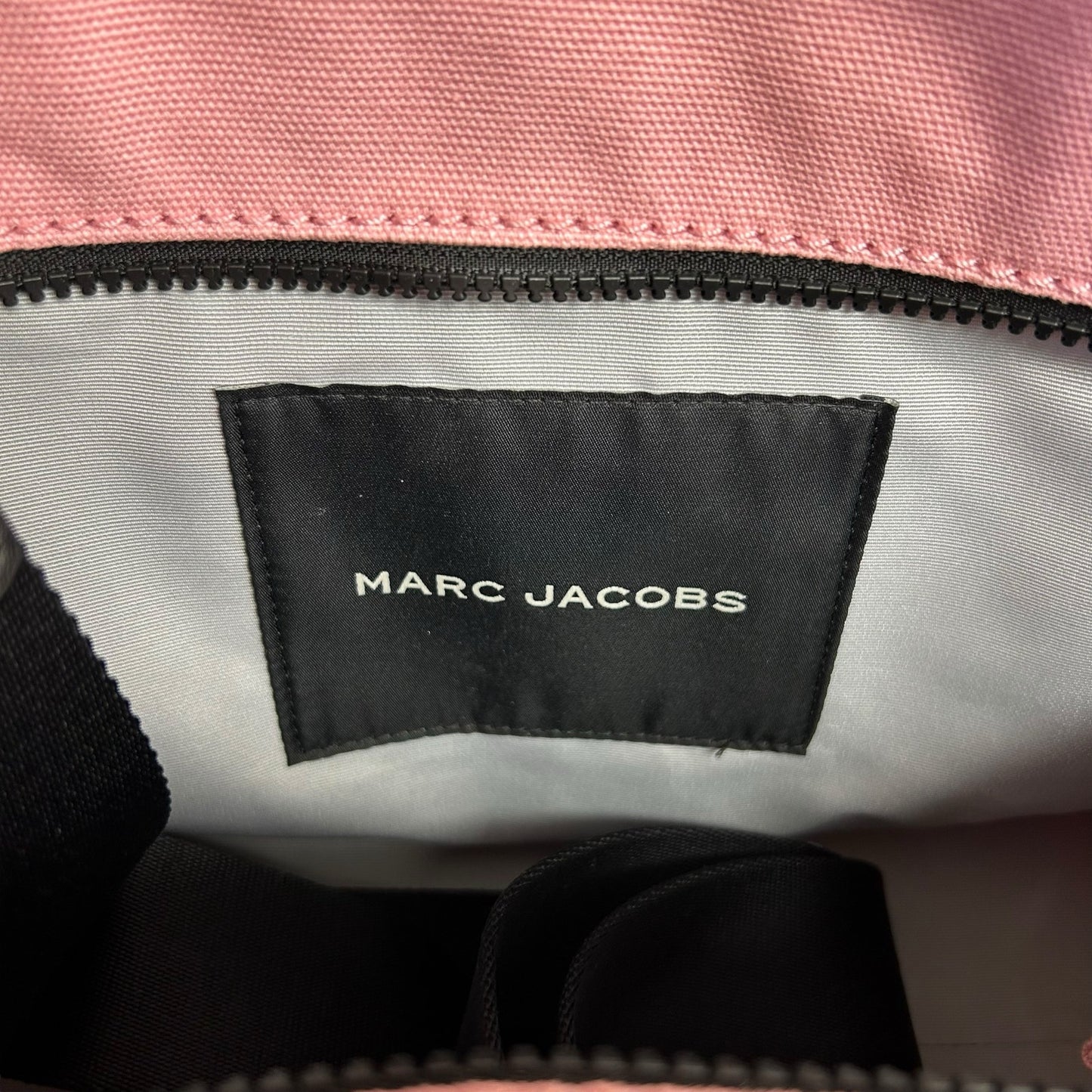 Marc Jacobs Pink White Double Handle The Vote Tote Bag w/ Crossbody Strap AS IS