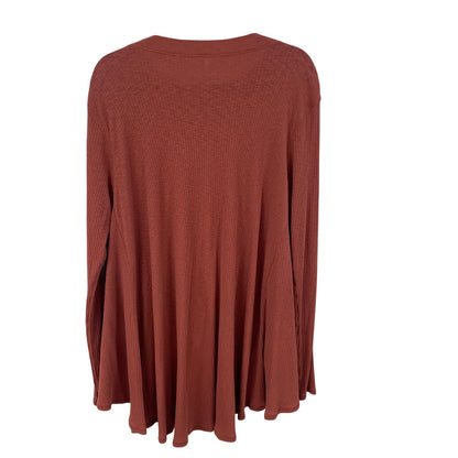 Lululemon Dare to Drape Long Sleeve Tunic Top Rustic Clay Orange Womens Large