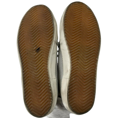 Golden Goose White Leather Gray Knit Fabric Superstar Sneakers Womens 37 / US 7