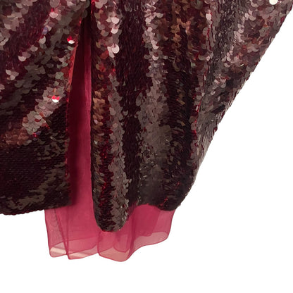 NWT Emilia Wickstead Nehemia Formal Dress in Burgundy Jelly Sequins US Womens 2