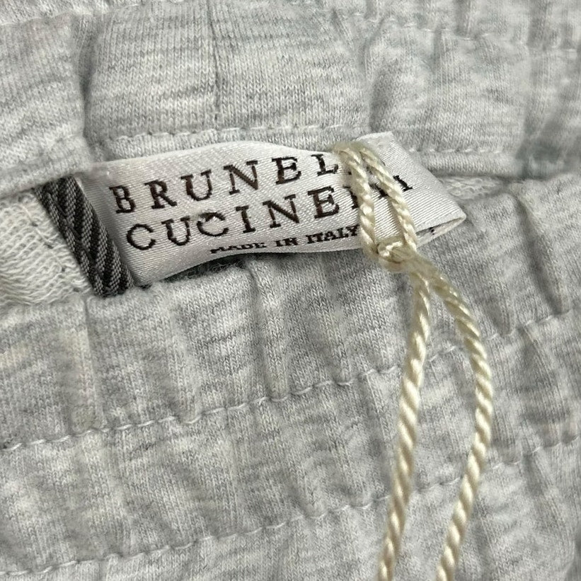 Brunello Cucinelli Gray Elastic Waist Cotton Blend Pull On Sweatpants US 2