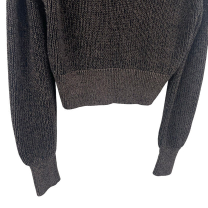 Varley Mentone Knit Half Zip Brown Black Speckle Sweater Womens Size XS