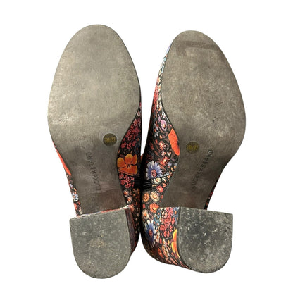 Lucky Brand Black Multicolor Boogie Floral Print Salmah Ankle Booties Womens 7