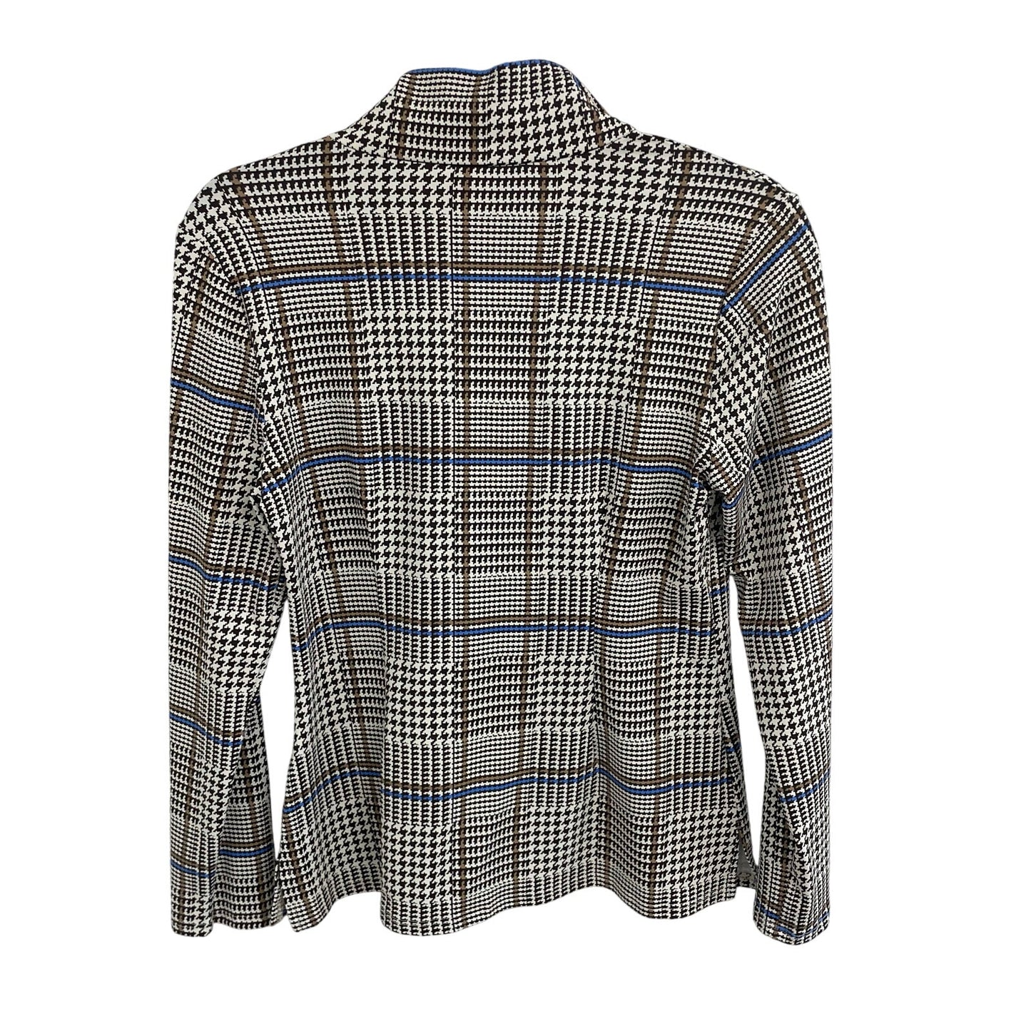 NWT Jude Connally Aspen Jude Cloth Glen Plaid Chocolate Saddle Half Zip Top XS