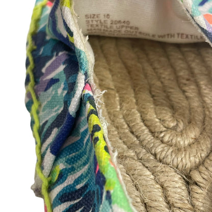 Lilly Pulitzer Lia Espadrille Flats in Multicolor Dive In Pattern Womens 10