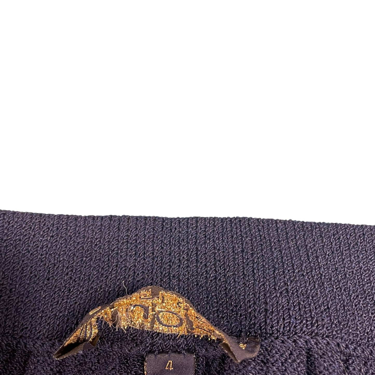 St. John Basics Santana Knit Navy Knee Length Pencil Skirt Womens Size 4