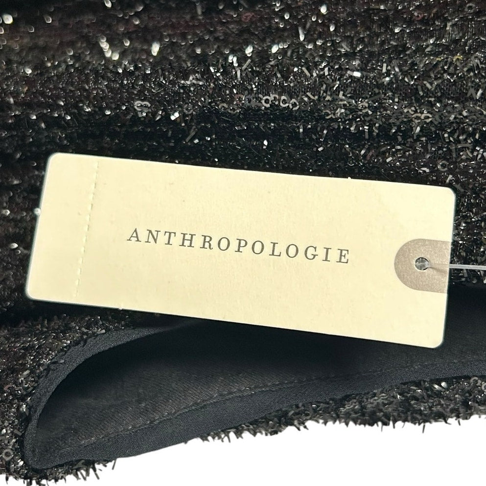 NWT Maeve by Anthropologie Black Sequin Disco Sleeveless Jumpsuit Womens 4