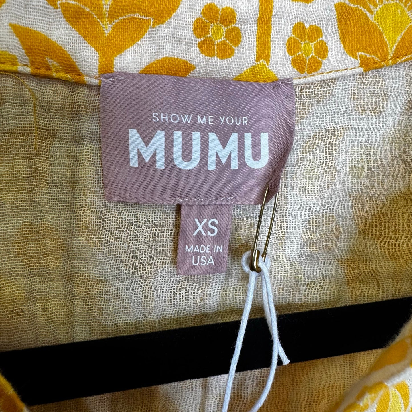 NWT Show Me Your Mumu Yellow Golden Fields Camden Tank Top Womens X-Small