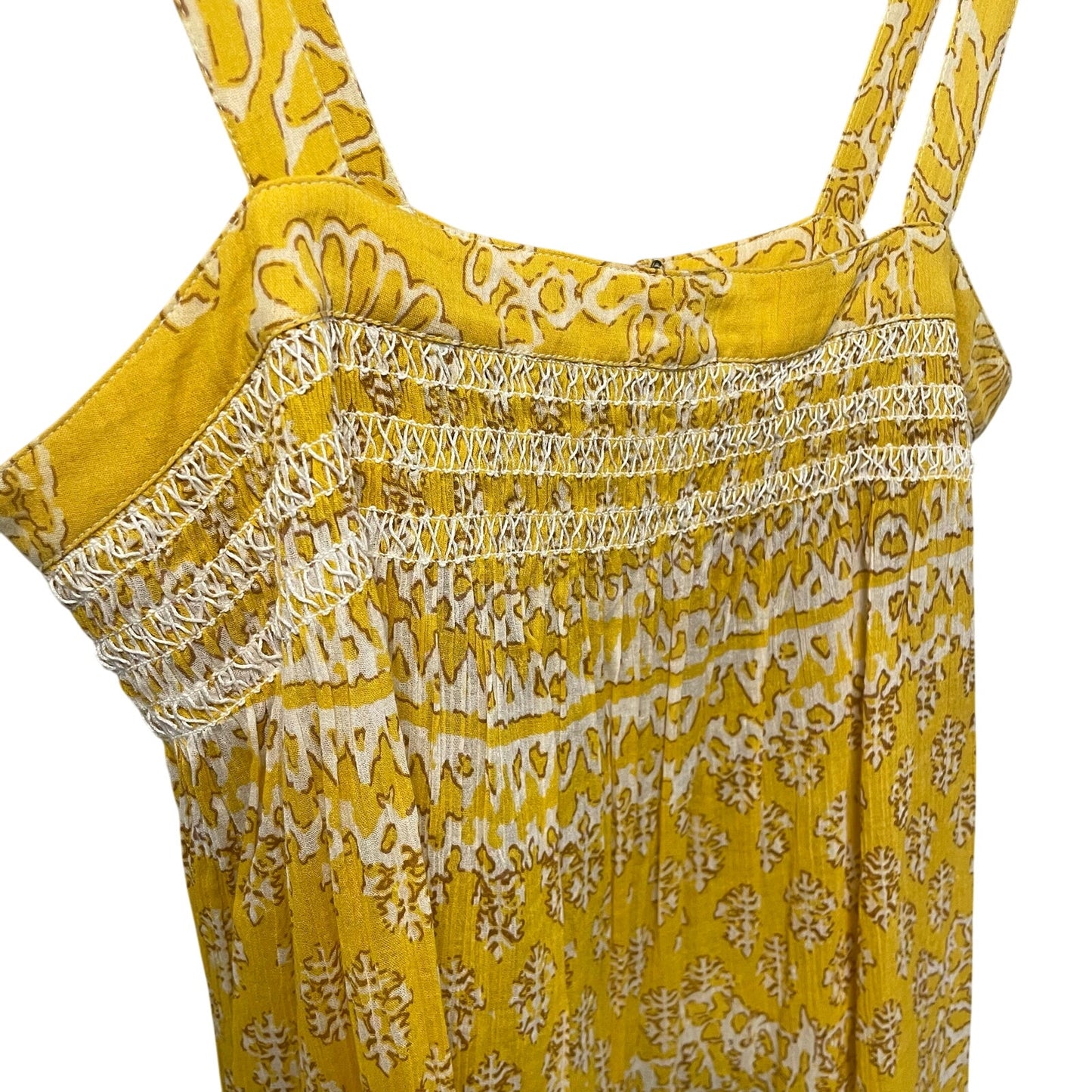 Anthropologie Plenty by Tracy Reese Yellow White Floral Tank Top Womens Small