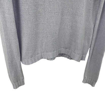 Vintage Havana Lavender White Salty Knit Hoodie Sweater Womens Small