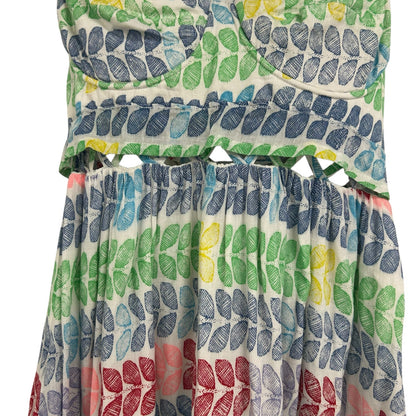 Mara Hoffman Swim Multicolor Leis Lattice Bustier Cotton Maxi Dress Womens 6