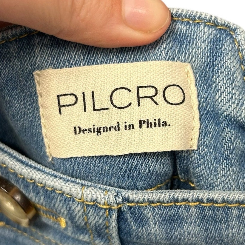 NWT Pilcro The Kit High-Rise Wide-Leg Utility Trouser Denim Jeans Womens Size 30