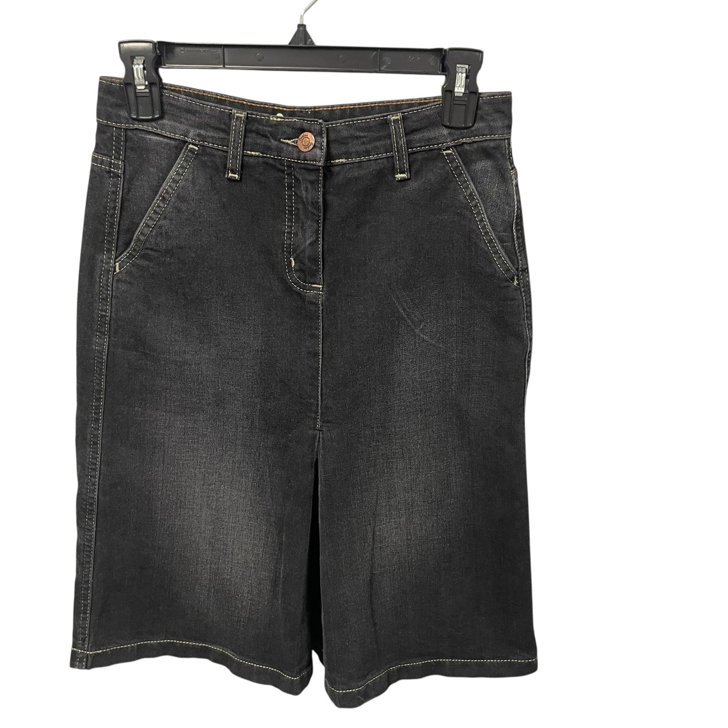 Boden Faded Black Denim Straight Fit Skirt Womens Size 4?
