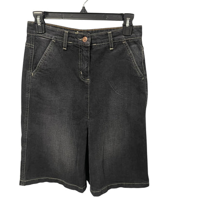 Boden Faded Black Denim Straight Fit Skirt Womens Size 4?