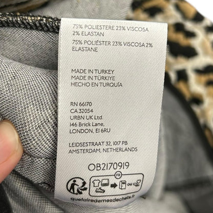 Maeve Leopard Print The Ettie High-Rise Crop Wide-Leg Pants Womens Size 27