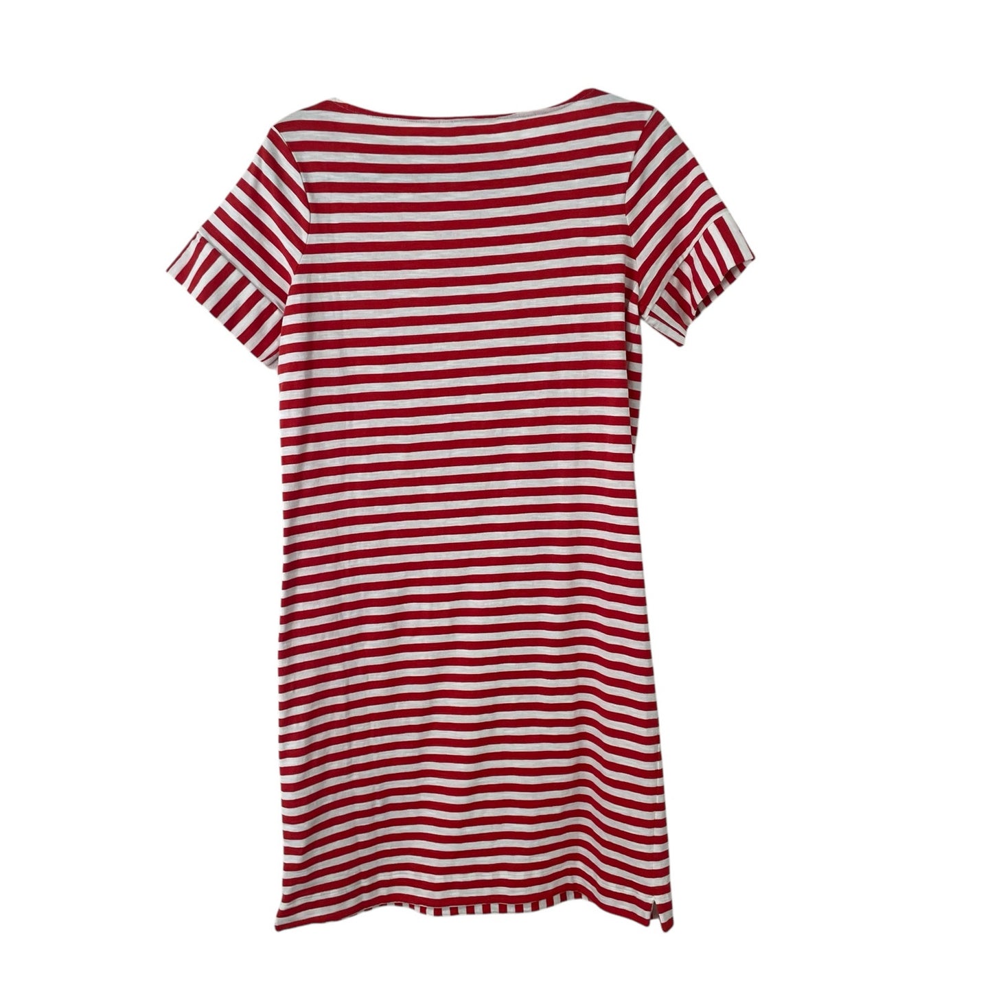 Boden Darcey T Shirt Dress Red White Striped Short Sleeve Womens 6