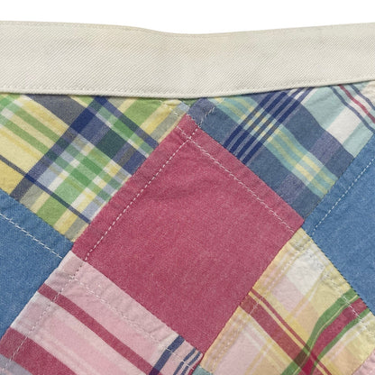 Brooks Brothers Multicolor Pastel Patchwork Madras Plaid Knee Skirt Womens 6