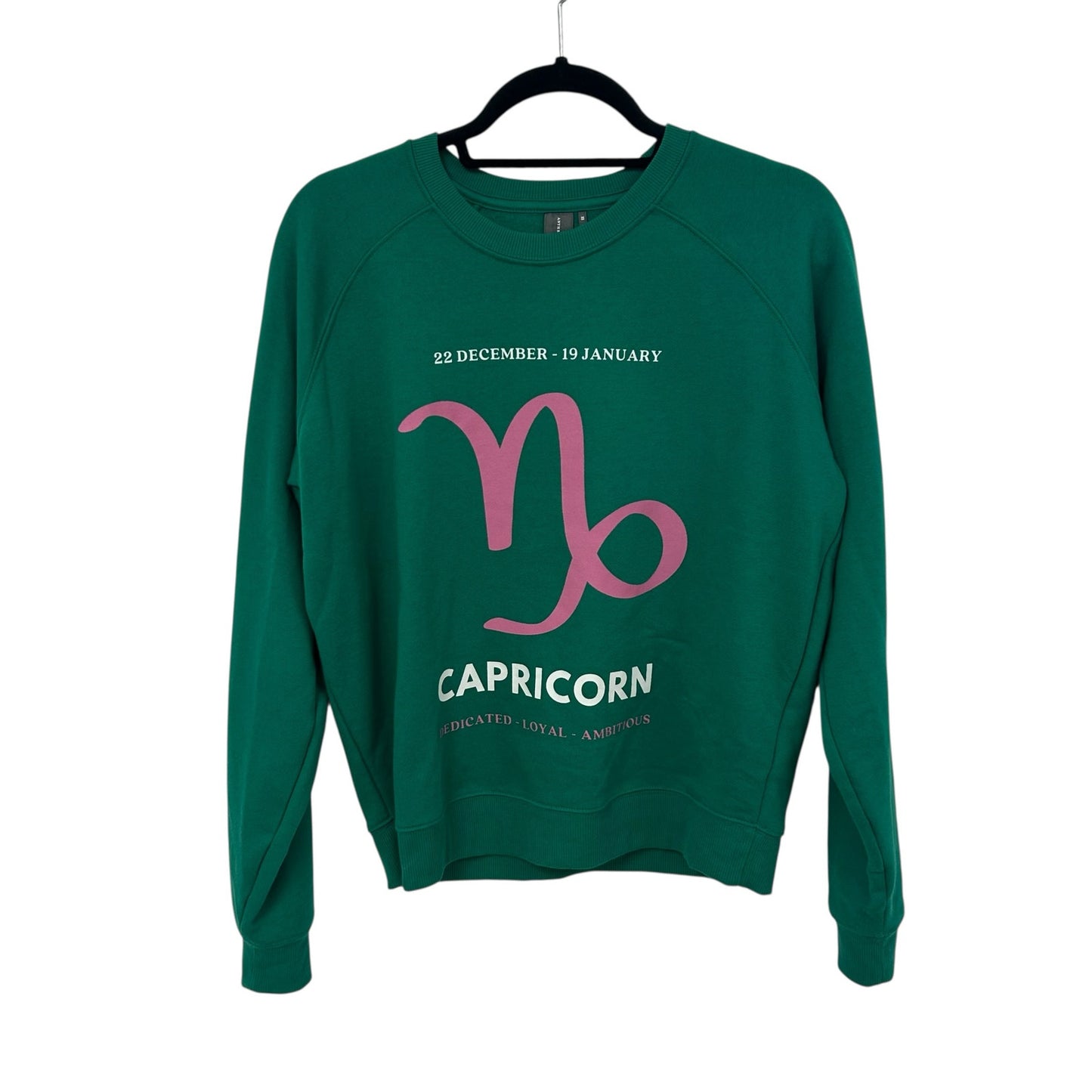 Anthropologie x Catherine O'Sullivan Green Pink Capricorn Sweatshirt Womens XS